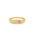 Diamond and Pink Sapphire Treasure Ring - 14K